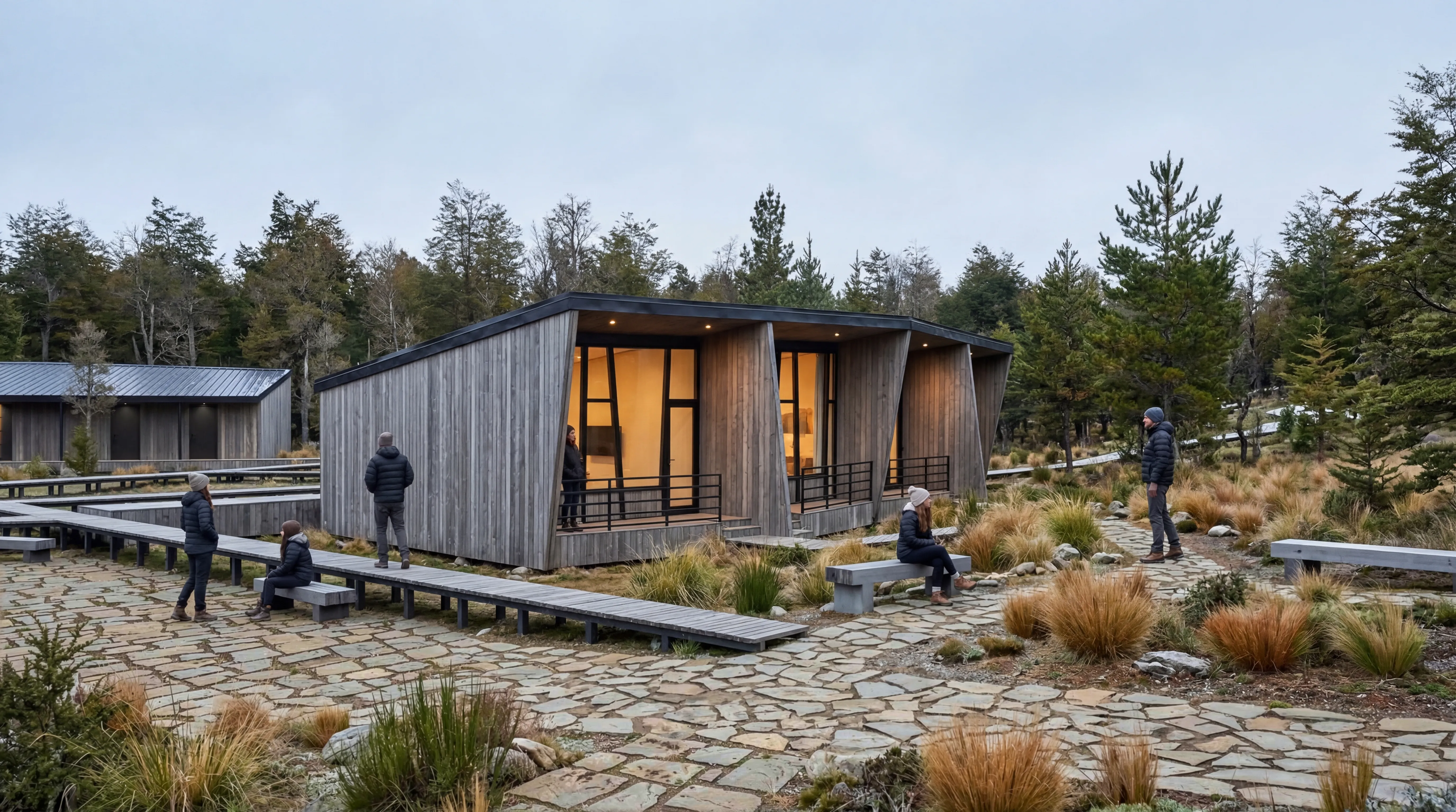 Render Vista de Hotel Montes De La Patagonia — PatagoniaBIM